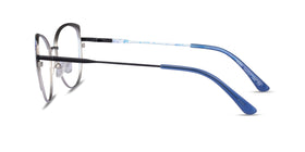 Posy--Matt Silver Blue Floral