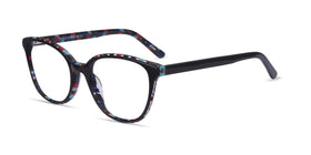 Pixels--Black Floral