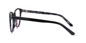 Pixels--Black Floral