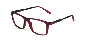 Brad--Clear Red Black