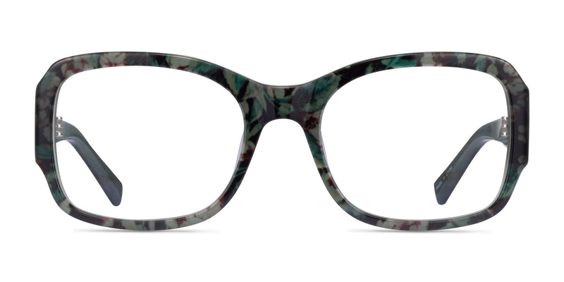 Viola--Green Floral