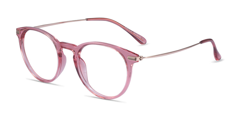 Particle--Clear Pink & Rose Gold