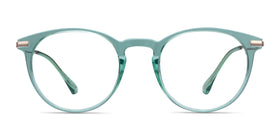 Particle--Clear Green & Rose Gold