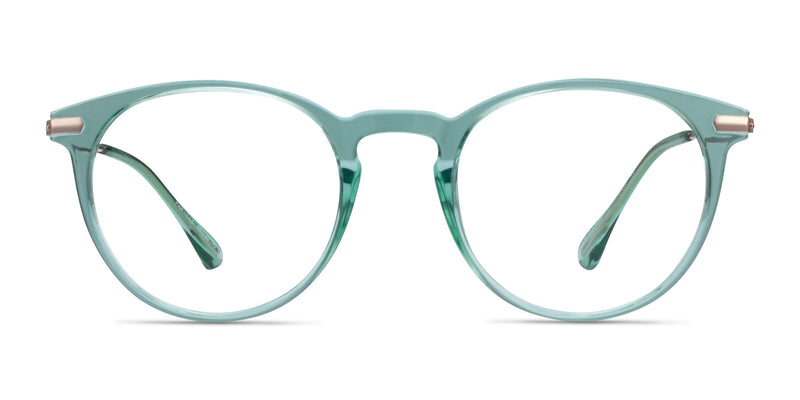 Particle--Clear Green & Rose Gold