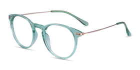 Particle--Clear Green & Rose Gold