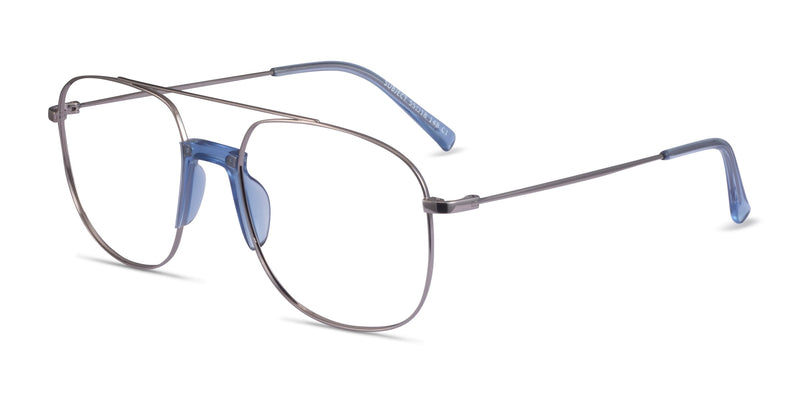 Subject--Silver & Clear Blue