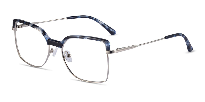 Further--Blue Floral & Silver